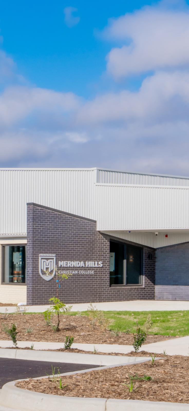 Mernda Hills College signage at the entry